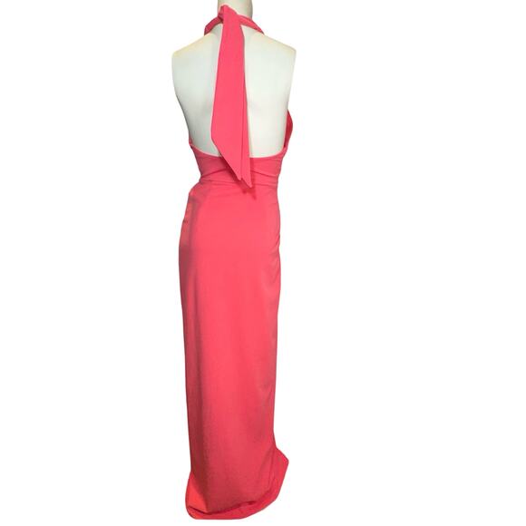 Show Me Your Mumu Adele Halter Maxi Dress Flamingo Pink NWT Size Small - Picture 3 of 8